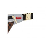 Sprayground Cream And Brown Tear Check Savvy Τσαντάκι Μέσης (910B8296NSZ)