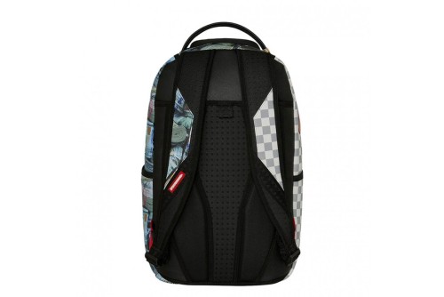 Sprayground Cream Check Full Of Cash Dlxsv Backpack (910B8548NSZ)