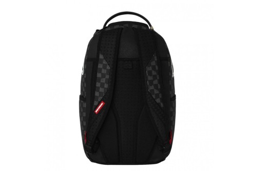 Sprayground Black And White Drip Check Shark Dlxsv Backpack (910B8553NSZ)