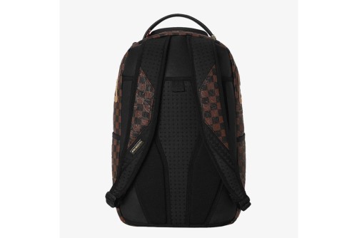 Sprayground Embossed Check Brown Dlxsv Backpack (910B8592NSZ)