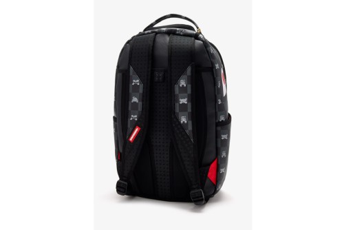 Sprayground Gray Peeking Character Check Dlxsv Backpack (910B8872NSZ)