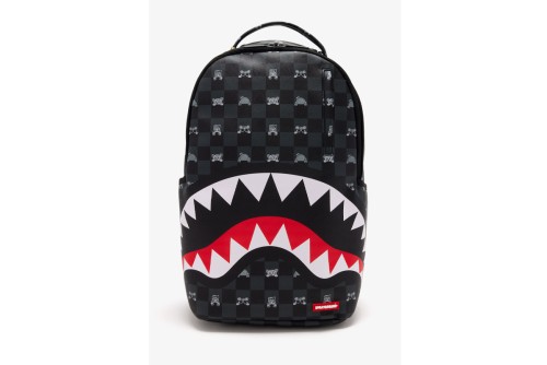 Sprayground Gray Peeking Character Check Dlxsv Backpack (910B8872NSZ)