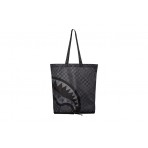 Sprayground Split Infinity Check Τσάντα Shopper Μαύρη, Γκρι