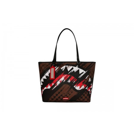 Sprayground Smeared Grunge Γυναικεία Τσάντα Tote Καφέ, Μαύρη, Λευκή, Κόκκινη
