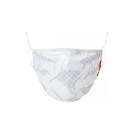 Sprayground White Shark Camo Check Face Mask 