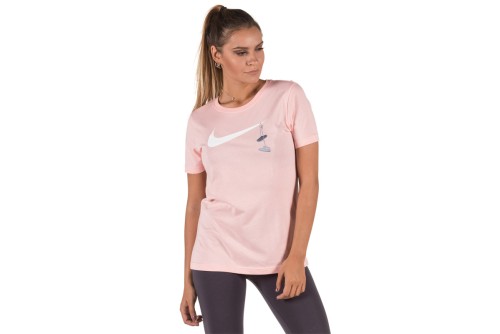 Nike Sportswear Swoosh Shoes Embroidered T-Shirt Γυναικείο (923334 646)