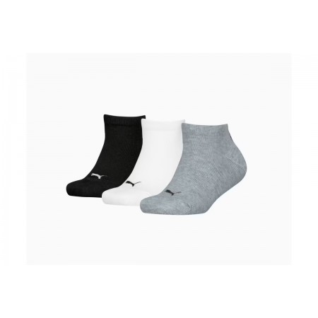 Puma Sneaker Soft Κάλτσες Κοντές Μαύρες, Γκρι, Λευκές 3 Ζευγάρια