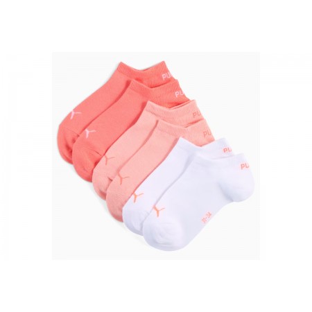 Puma Sneaker Soft Κάλτσες Κοντές Ροζ, Λευκές, Σομόν 3 Ζευγάρια