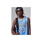 Jordan 23 Αμάνικη Μπασκετική Μπλούζα Γαλάζια, Λευκή