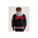 Jordan Varsity Παιδικό Μπουφάν Bomber Μαύρο, Κόκκινο