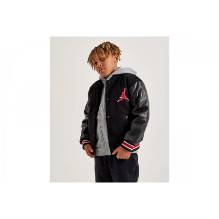Jordan Varsity Παιδικό Μπουφάν Bomber Μαύρο, Κόκκινο