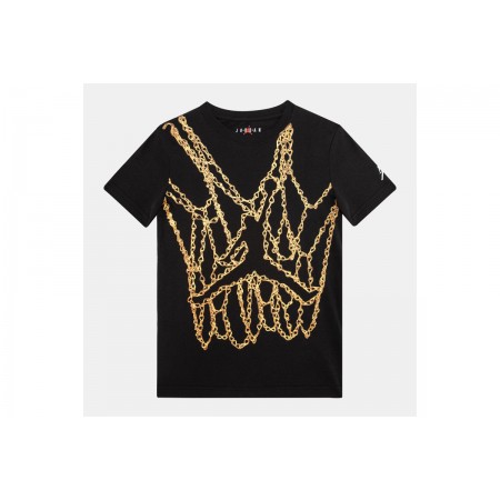 Jordan Jumpman Chain Παιδικό Κοντομάνικο T-Shirt Μαύρο, Χρυσό