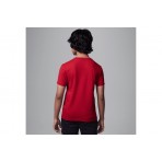 Jordan Embroidered Logo Παιδικό Κοντομάνικο T-Shirt Κόκκινο