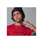 Jordan Embroidered Logo Παιδικό Κοντομάνικο T-Shirt Κόκκινο