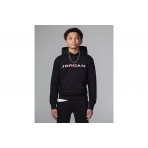 Jordan Παιδικό Φούτερ με Κουκούλα Μαύρο