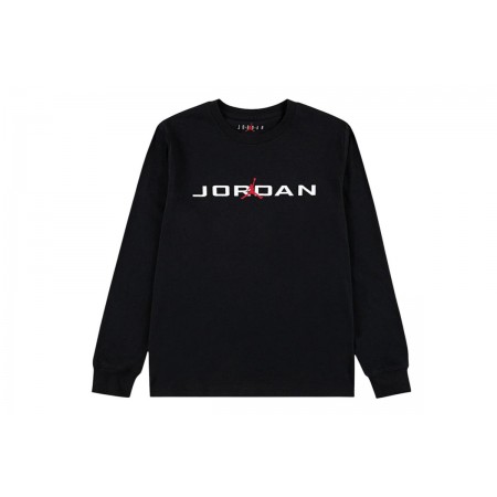 Jordan Baseline Longsleeve Tee Παιδική Μακρυμάνικη Μπλούζα Μαύρη