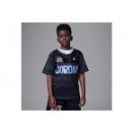 Jordan Customized Air Soccer Παιδικό Κοντομάνικο T-Shirt Μαύρο, Γαλάζιο