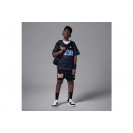Jordan Customized Air Soccer Παιδικό Κοντομάνικο T-Shirt Μαύρο, Γαλάζιο