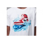 Jordan AJ1 Wave Παιδικό Κοντομάνικο T-Shirt Λευκό