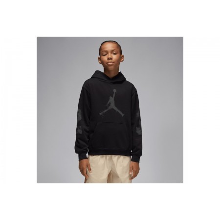 Jordan MVP Jumpman Fleece Παιδικό Φούτερ με Κουκούλα Μαύρο, Ανθρακί