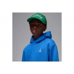 Jordan Brooklyn Fleece Παιδικό Φούτερ με Κουκούλα Μπλε