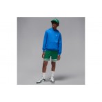 Jordan Brooklyn Fleece Παιδικό Φούτερ με Κουκούλα Μπλε