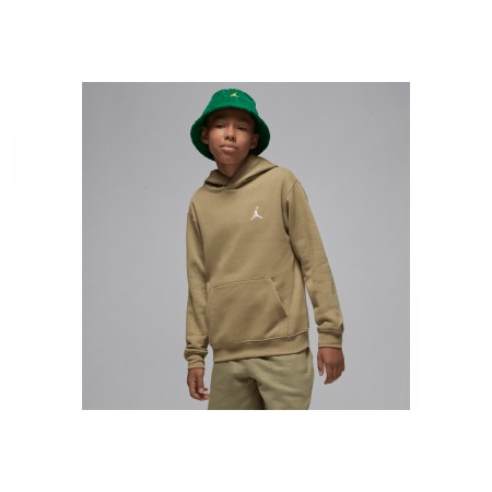 Jordan Brooklyn Fleece Παιδικό Φούτερ με Κουκούλα Μπεζ