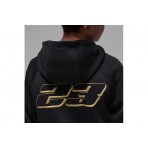 Jordan Mountainside Fleece Παιδικό Φούτερ με Κουκούλα Μαύρο, Χρυσό