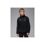 Jordan Brooklyn Παιδική Μακρυμάνικη Μπλούζα Fleece με Φερμουάρ Μαύρη
