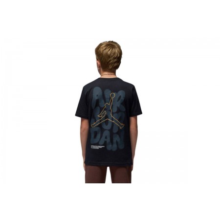 Jordan 23 Παιδικό Κοντομάνικο T-Shirt Μαύρο, Ανθρακί, Χρυσό