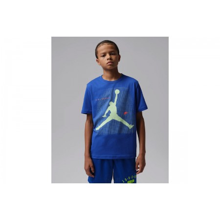 Jordan Jumpman Grid Blur Παιδικό Κοντομάνικο T-Shirt Ρουά, Φυτρί