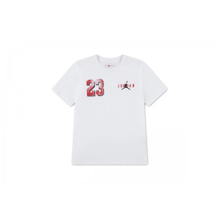 Jordan Flight Day Παιδικό Κοντομάνικο T-Shirt Λευκό, Κόκκινο, Μαύρο