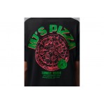 Jordan MJ'S Pizza Παιδικό Κοντομάνικο T-Shirt Μαύρο, Πράσινο, Ροζ Φλούο