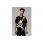 Jordan Super Splash Paint Spill Jumpman Παιδικό Κοντομάνικο T-Shirt Μαύρο