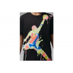 Jordan Super Splash Paint Spill Jumpman Παιδικό Κοντομάνικο T-Shirt Μαύρο