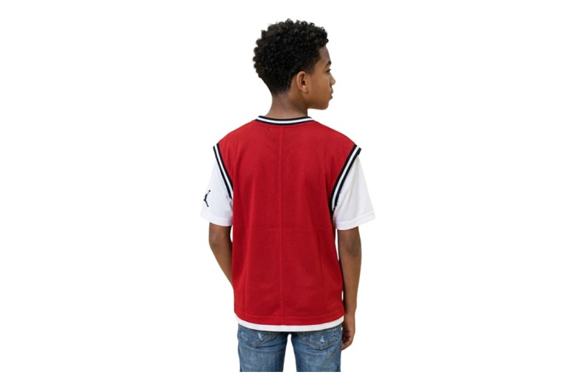 Jordan Dynasty Jersey Παιδικό Κοντομάνικο T-Shirt Κόκκινο, Λευκό, Μαύρο
