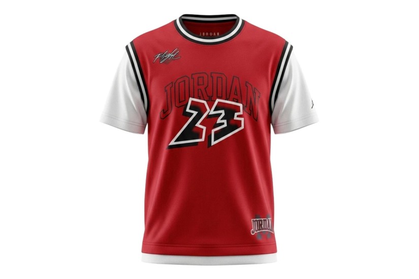 Jordan Dynasty Jersey Παιδικό Κοντομάνικο T-Shirt Κόκκινο, Λευκό, Μαύρο
