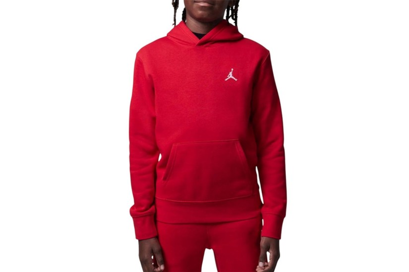 Jordan Brooklyn Fleece Παιδικό Φούτερ με Κουκούλα Κόκκινο