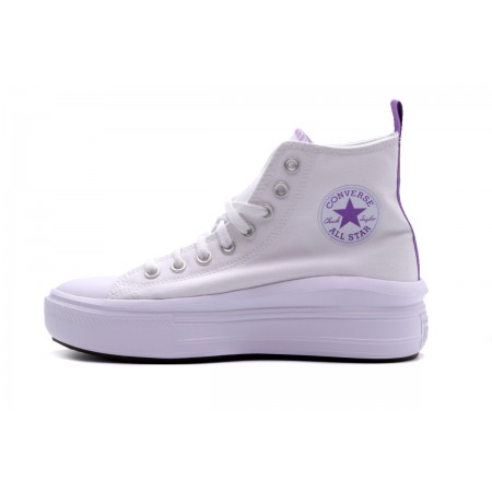 Converse Chuck Taylor All Star Move Platform Sneakers Λευκά, Μωβ