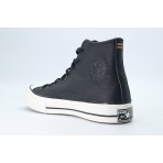 Converse Chuck 70 Leather Ανδρικά Δερμάτινα Sneakers Μαύρα, Εκρού