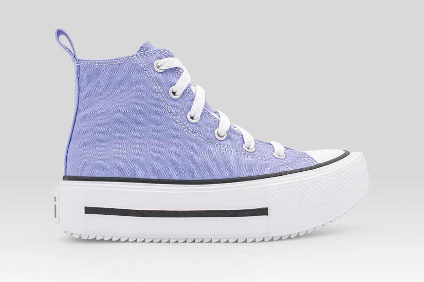 Converse Chuck Taylor All Star Lift Double Stack Platform Παιδικά Sneakers Λιλά, Λευκά