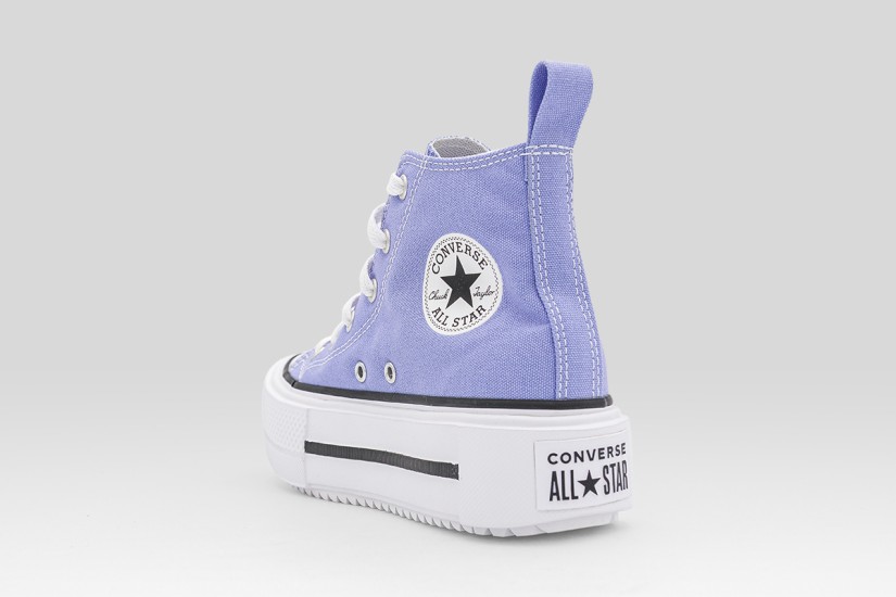 Converse Chuck Taylor All Star Lift Double Stack Platform Παιδικά Sneakers Λιλά, Λευκά