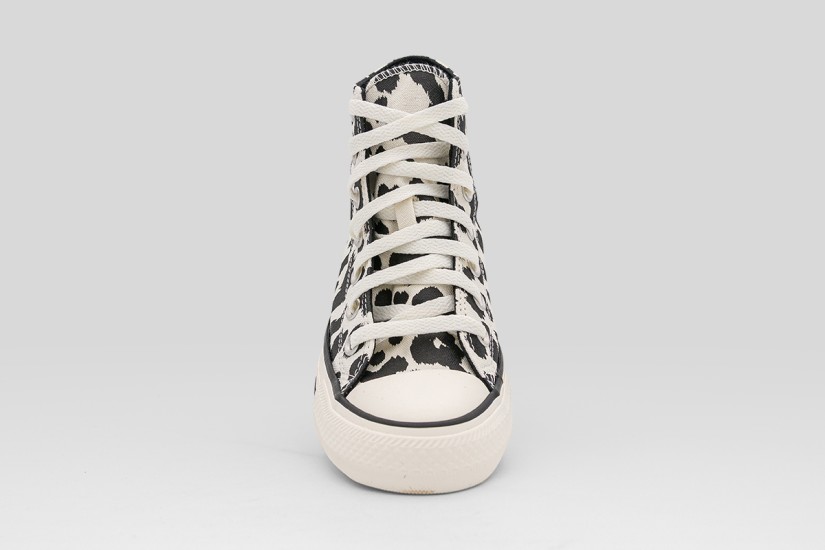 Converse Chuck Taylor All Star High Cow Print Sneakers Εκρού, Μαύρα