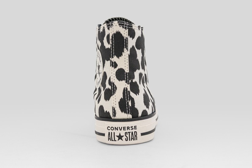 Converse Chuck Taylor All Star High Cow Print Sneakers Εκρού, Μαύρα