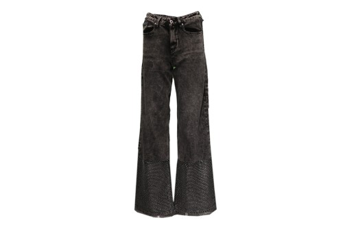 Karl Lagerfeld Relaxed Chainmail Denim Παντελόνι Τζιν Γυναικείο (A1W10039 1CF)