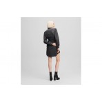 Karl Lagerfeld Denim Tied Waist Φόρεμα Μαύρο