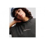 Karl Lagerfeld Γυναικείο Κοντομάνικο T-Shirt Ανθρακί
