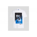 Karl Lagerfeld Ανδρικό Κοντομάνικο T-Shirt Λευκό, Μαύρο, Μπλε