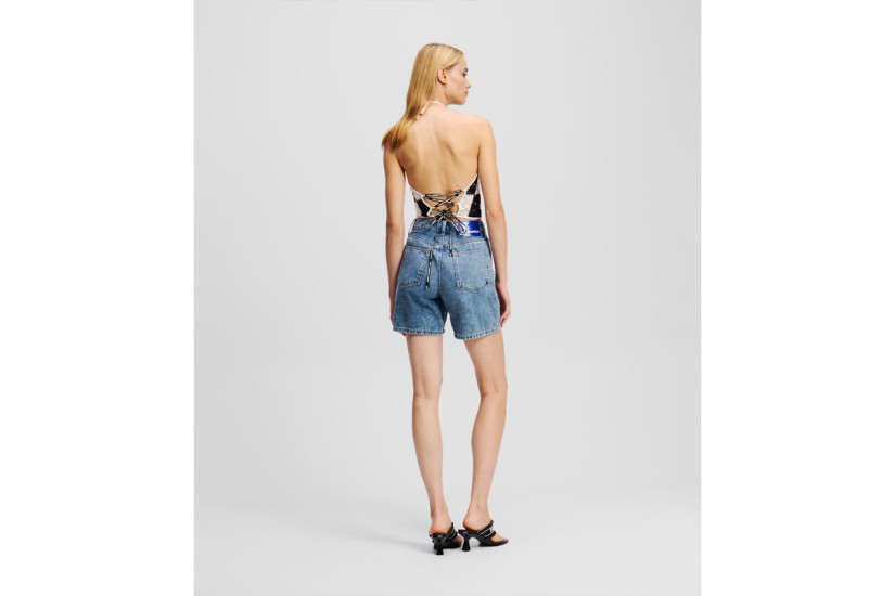 Karl Lagerfeld High Rise Γυναικείο Denim Σορτς