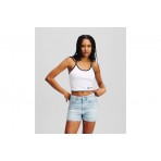 Karl Lagerfeld Contrast Binding Crop Top Αμάνικο Γυναικείο (A2W17026 100)